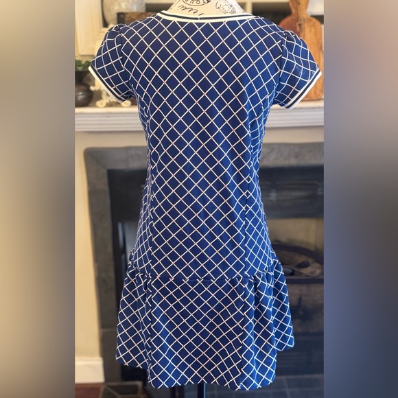 Vintage Tommy Hilfiger Navy Ruffle Cruise Dress Girl’s XL Women’s Small Medium - Picture 8 of 9